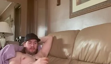 Solo Male Pleases And Edges His Self In Living Room With Loud Moaning