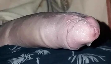 Bald Big Dick Is Very Excited at Night and Dripping Precum!