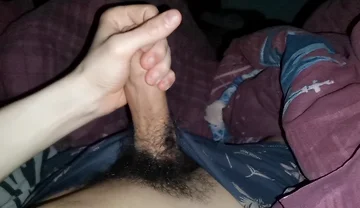 A Strong Erection at Night and a Little Masturbation!