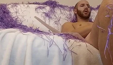 Inflatable Anal Sex Toy on Sofa