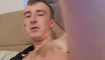 Skinny Lad Trys to Fuck Himself with Huge Cock