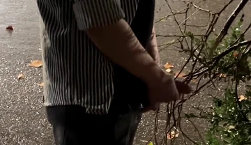Risky Extreme Couple Jerk off Outdoor in Public Under the Rain (very Romantic)