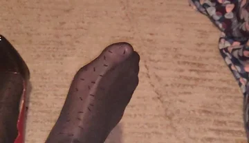 Teasing My Pattern Black Pantyhose