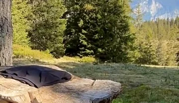 Public Ass Play with Self Facial in Public