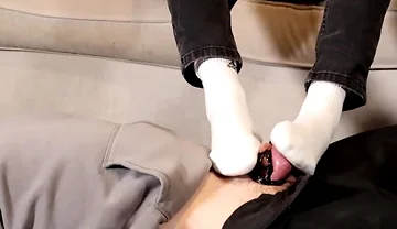 Chastity Boy Serves as a Foot Stool (4k)