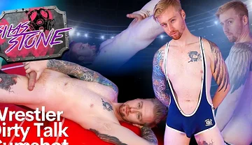 Wrestler Dirty Talk Cumshot