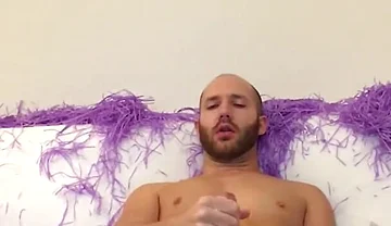 Straight Jerking on Sofa After Party