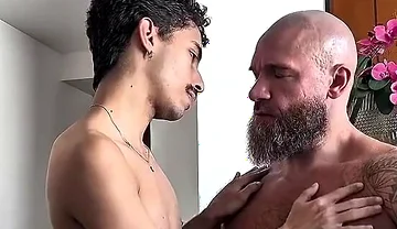 Feet, Big White Cock, Raw Sex and Size Differences with a Sexy Russian Bear