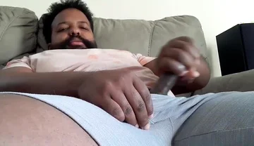 Hot BBC Stepdaddy Strokes It and Moans to Youtube Vid