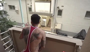Yoshikawasakixxx - Yoshi Kawasaki Jerks off His Dick in Balcony