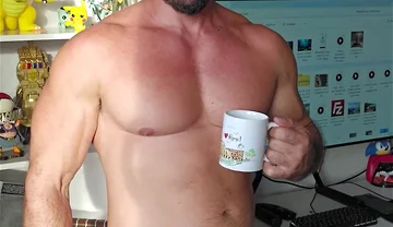 Gamer Guy with a Big Cock