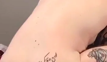 Muscle Bear Cums While Getting Fucked by Tattooed Stud