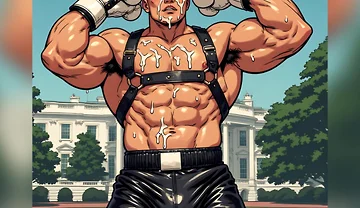 Asian Cum Covered Muscle Men Art