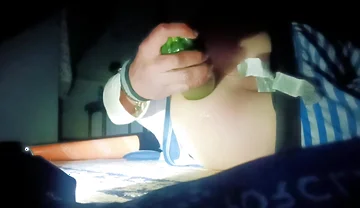 A Thin Young Man Opens His Anus Alone