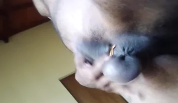 Uncut Cock an Balls Pressure Ring Swing