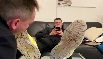 German smoking master sneaker licking
