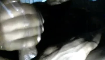 Closeup Stroking My Big Black Cock