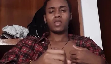 Horny BBC Guy Stroking Until Explosive Load in His Room - Face Visible