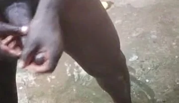 African Prince with Giant BBC Makes Sextape While in Wash Rooms
