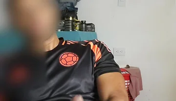 Colombian Soccer Player Enjoying