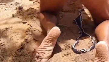 Ladysilva Compilation on the Naked Beach Showing off Her Hot Ass