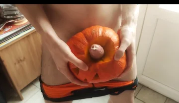 French Twink Fuck a Pumpkin Best Vegetable to Fuck (halloween Video)