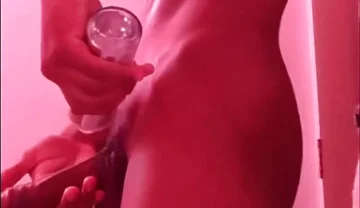 Risky BBC in Neighbor’s Bathroom - Covered in Lube & Spit Intense Stroking