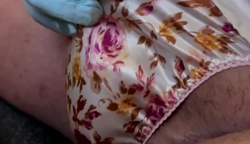 Satin Rose Sissy Thong Bulge Play