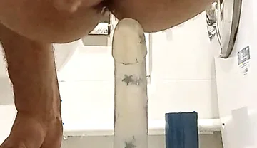 Straight Riding a Dildo and Showing off His Soles