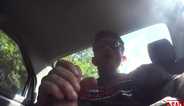 Jerking off in the Car