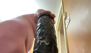 Massive huge dildo up my ass