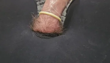 Small Femboy Crossdresser Cums Inside His Condom After Jerking off