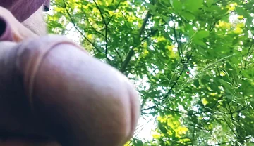 Hot Outdoor Cum in Old City Park. Almost Caught.