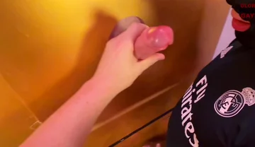 Xl Cock Double Blowjob at the Gloryhole