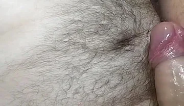 I'm Masturbating and Cum to My Hairy Belly