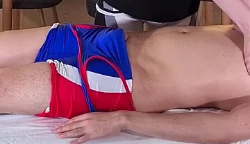 Wrestling Gear and Erotic Massage with Happy Ending