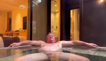 Stripping Down and Getting in the Hot Tub.