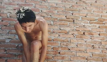 Latin Guy Bathing