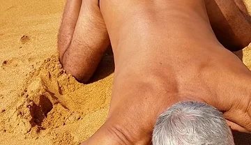 Ladysilva on the Beach in Panties Showing off Her Hot Ass