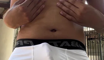 Boy's Cock in White Underwear