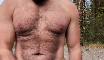 Milking a Load on a Beach in the Woods