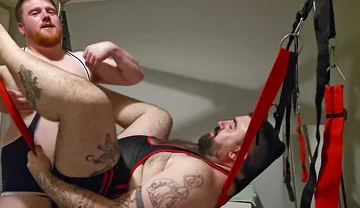 Rugby Hunk Fucks Bear in Sling