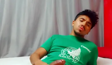 Horny Mexican Stud Cums After the Game