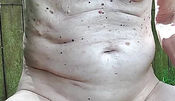 Close up Outdoor Anal and Sounding Cum