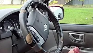 Wank off in the Car