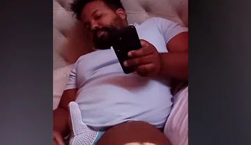 Stepdaddy Bear Plays with Covered Cock on Live