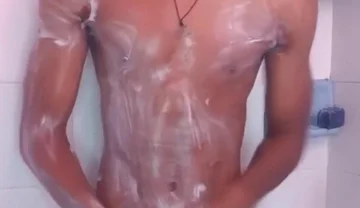 Wet BBC in Shower Fucking My Fleshlight Until Cumshot Black20one