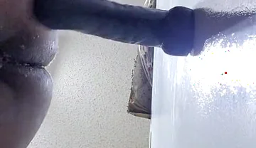 14 Inch Dildo Stretches Me to the Max. It Made Me Piss Cum