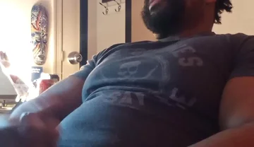 BBC Bear Cam Show Jerk and Cum