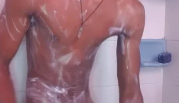 Wet BBC in Shower Fucking My Fleshlight Until Cumshot Black20one